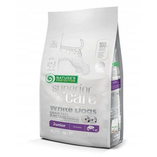 Foder NATURE'S PROTECTION Superior Care White Dogs Laksefarvet 1,5 Kg