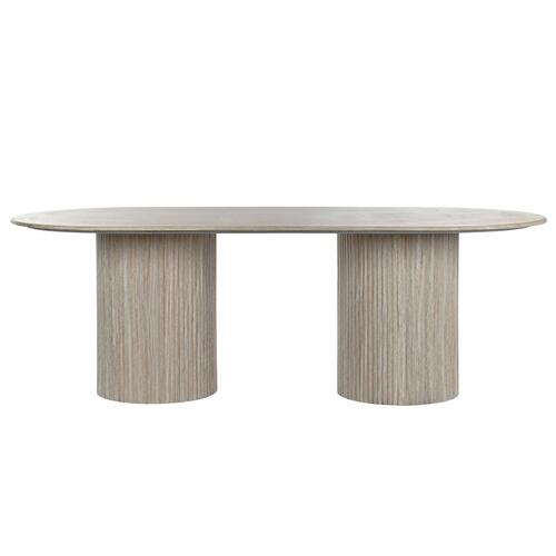 Spisebord Home ESPRIT Hvid Beige Granit Træ MDF 220 x 100 x 75 cm