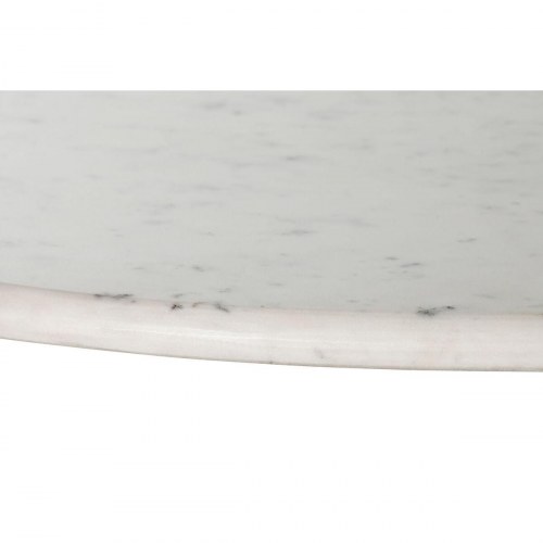 Spisebord - hvid metal og marmor, 180 × 100 cm