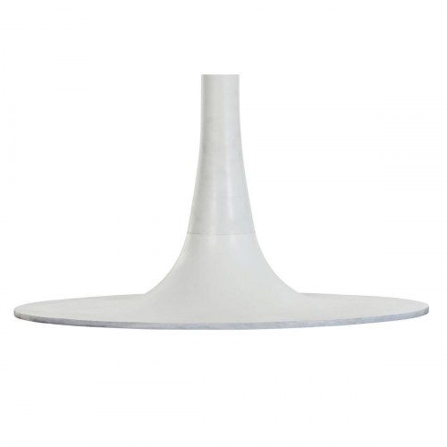 Spisebord - hvid metal og marmor, 180 × 100 cm