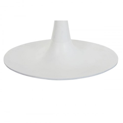 Spisebord - hvid metal og marmor, 180 × 100 cm