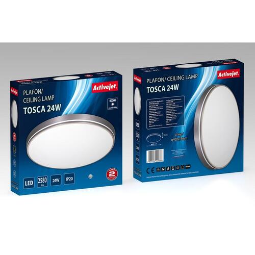 Loftslampe Activejet AJE-TOSCA 24W Grå 80 24 W (4000 K)