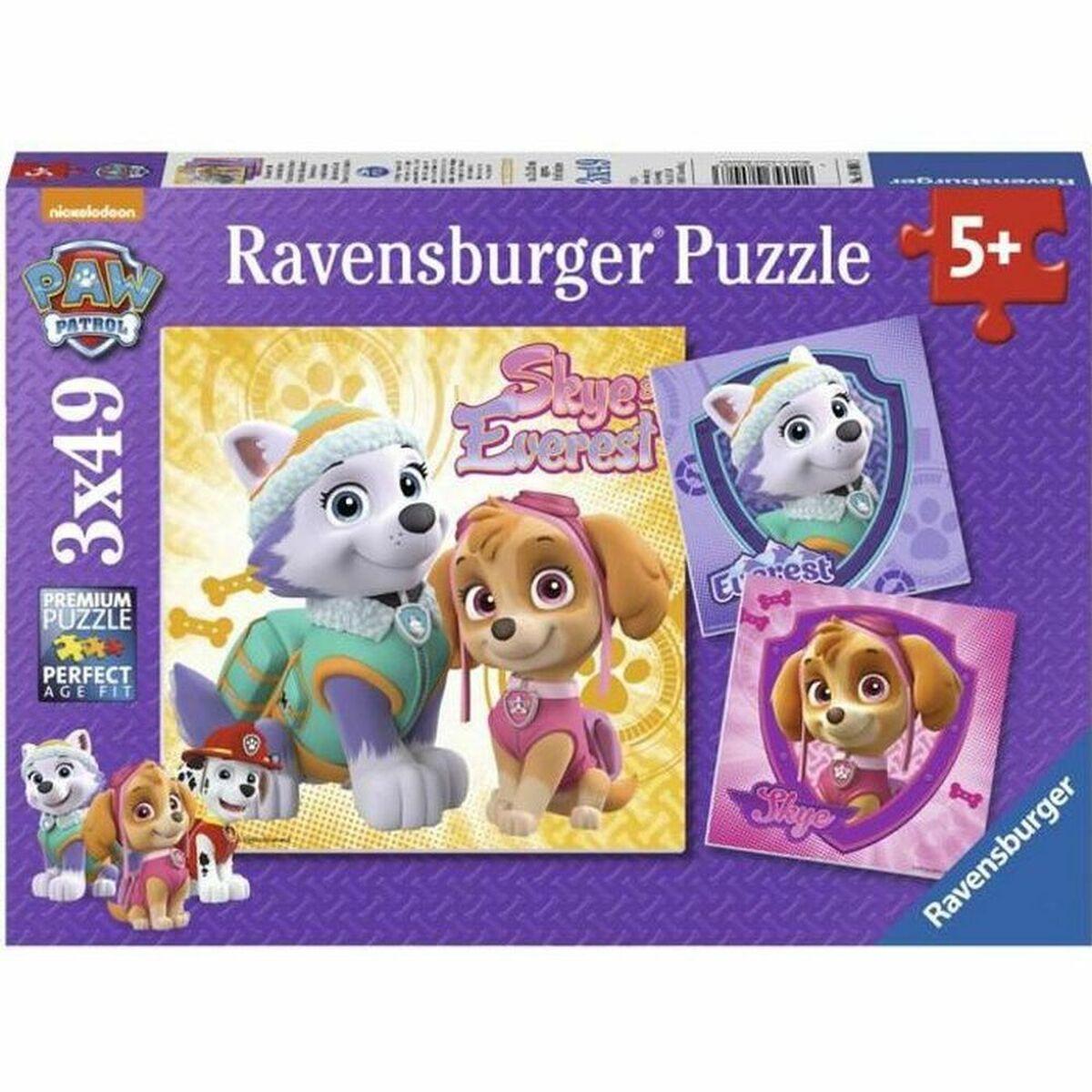 Puslespil Ravensburger - PAW Patrol Skye & Everest, 3×49 brikker billede