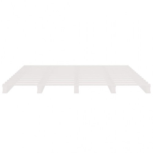 Palleseng 200 x 200 cm i massivt fyrretræ - hvid