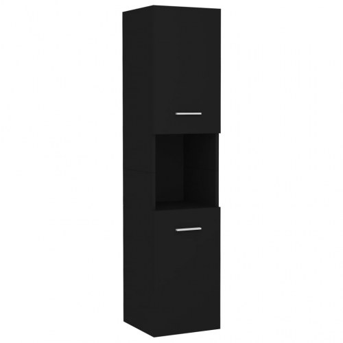 Badeværelsesmøbelsæt spånplade sort