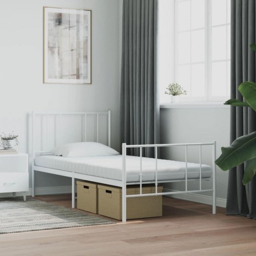 Skummadras 80 × 210 cm - 7 zoner, hårdhed 20 ILD, hvid