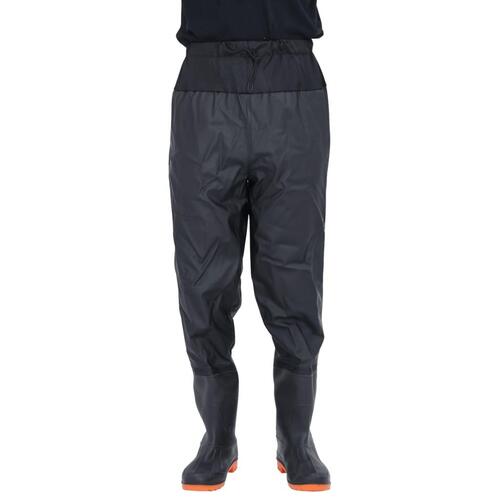 Waist waders med støvler str. 38 sort