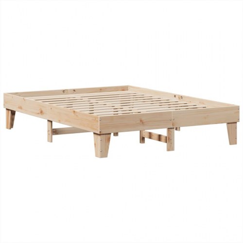 Sengeramme uden madras i massivt fyrretræ 150 x 200 cm