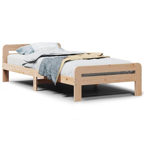 Sengeramme uden madras 75x190 cm massivt fyrretræ