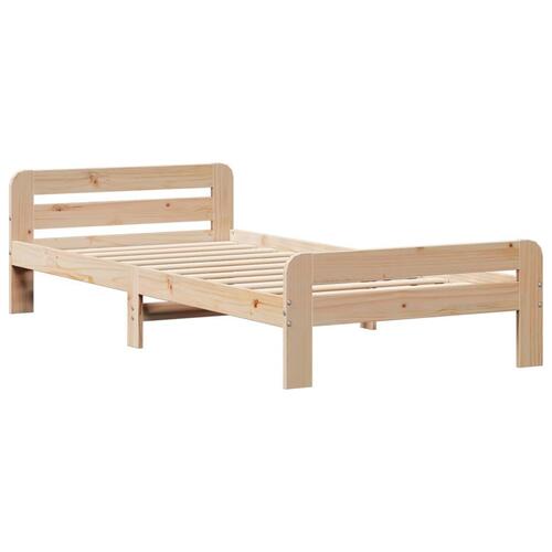 Sengeramme uden madras 75x190 cm massivt fyrretræ