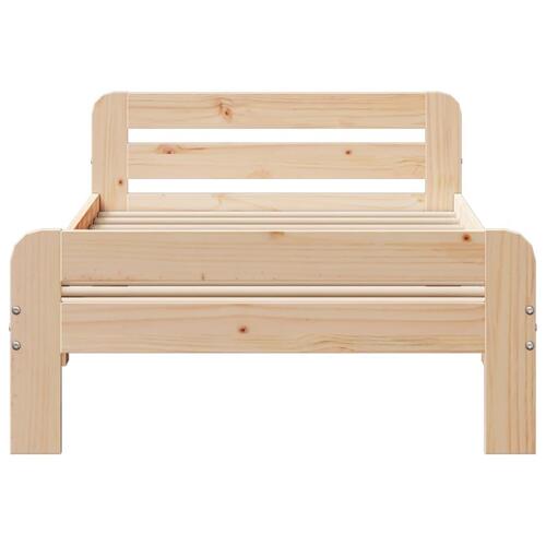 Sengeramme uden madras 75x190 cm massivt fyrretræ