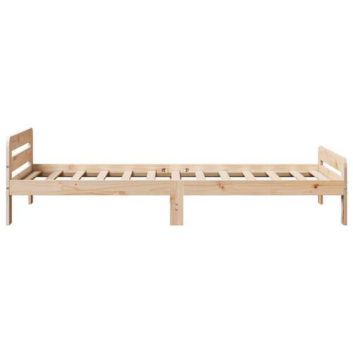 Sengeramme uden madras 75x190 cm massivt fyrretræ