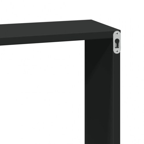 Vægskab 60 × 16 × 30 cm i konstrueret træ - sort