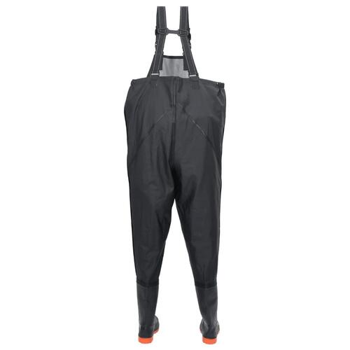 Waders med støvler str. 39 sort