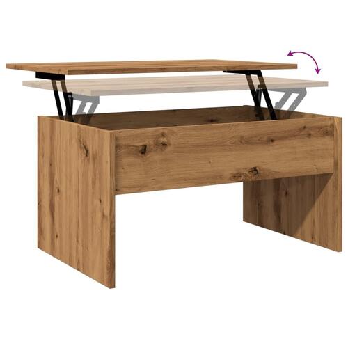 Sofabord 80x50,5x41,5 cm konstrueret træ kunsteg