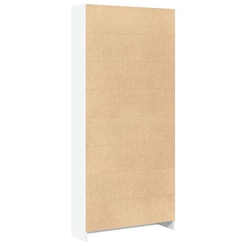 Bogreol 80x24x176 cm konstrueret træ hvid