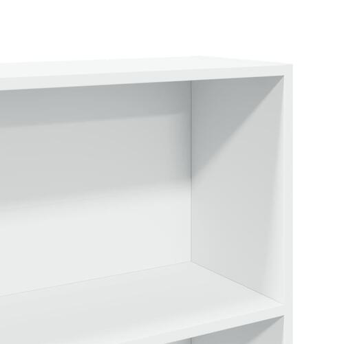 Bogreol 80x24x176 cm konstrueret træ hvid