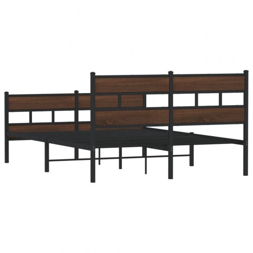 Sengeramme uden madras 160 x 200 cm - brun egetræsfarve