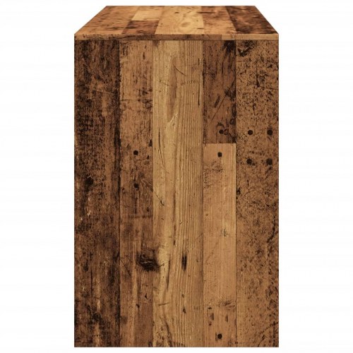 Skrivebord 101×50×76,5 cm i konstrueret træ - antikt trælook, med 2 skuffer