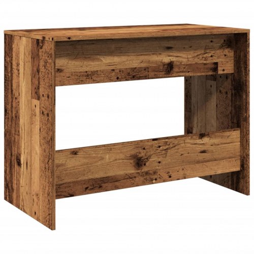 Skrivebord 101×50×76,5 cm i konstrueret træ - antikt trælook, med 2 skuffer