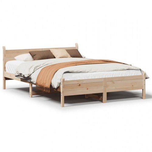 Sengeramme 160x200 cm i massivt fyrretræ - med lamelbund