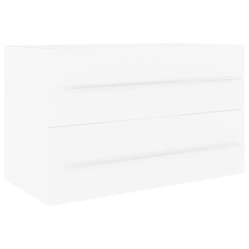 Skab til håndvask 80x38,5x48 cm konstrueret træ hvid