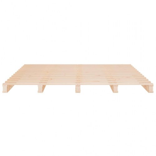 Palleseng 200 x 200 cm i massivt fyrretræ - sengeramme i træ