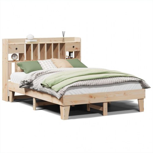 Sengeramme uden madras 150x200 cm massivt fyrretræ