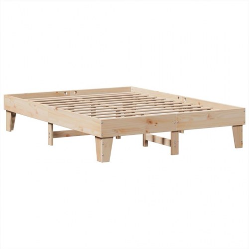 Sengeramme uden madras 150x200 cm massivt fyrretræ