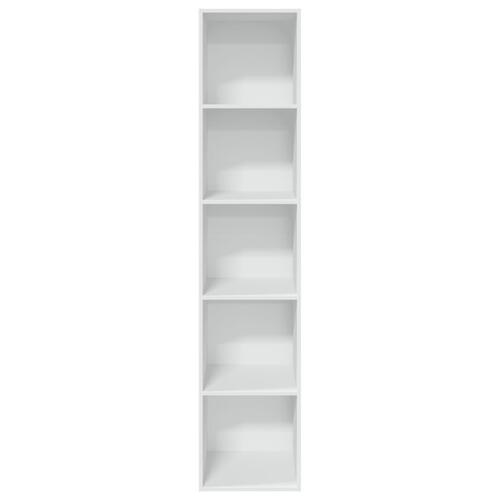 Bogskab 40x30x152 cm konstrueret træ hvid
