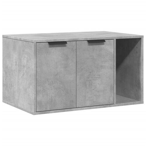 Toiletskjuler kattebakke 80x50x45 cm konstrueret træ betongrå