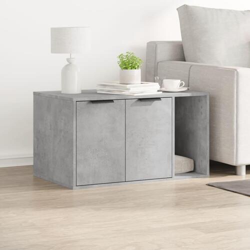 Toiletskjuler kattebakke 80x50x45 cm konstrueret træ betongrå