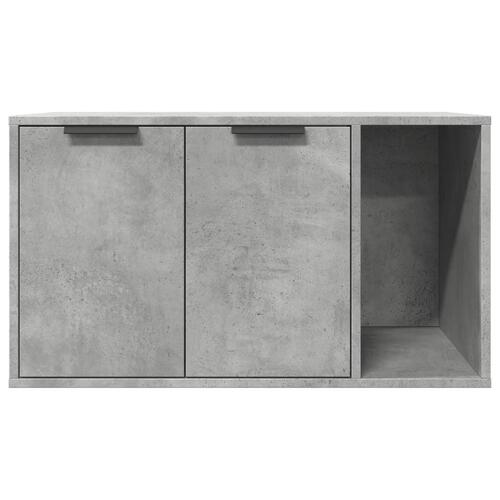 Toiletskjuler kattebakke 80x50x45 cm konstrueret træ betongrå