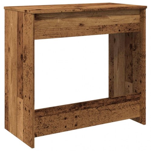 Skrivebord 80 × 40 × 75 cm i konstrueret træ - antikt træ, med 2 skuffer