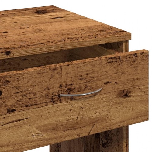 Skrivebord 80 × 40 × 75 cm i konstrueret træ - antikt træ, med 2 skuffer