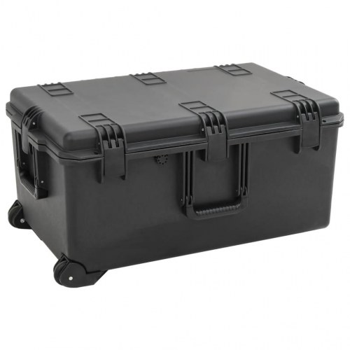 Transportabel flightcase med skum 79,5 × 52 × 39 cm - sort