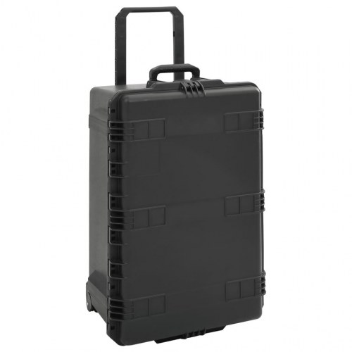 Transportabel flightcase med skum 79,5 × 52 × 39 cm - sort