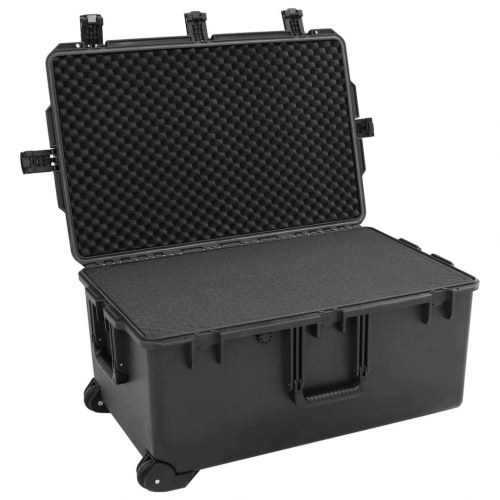 Transportabel flightcase med skum 79,5 × 52 × 39 cm - sort