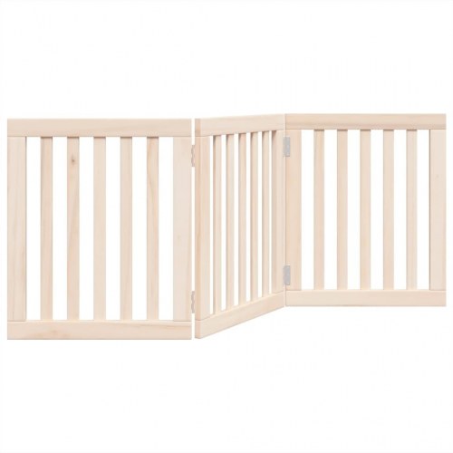 Hundegitter foldbart 3 paneler 150 cm poppeltræ