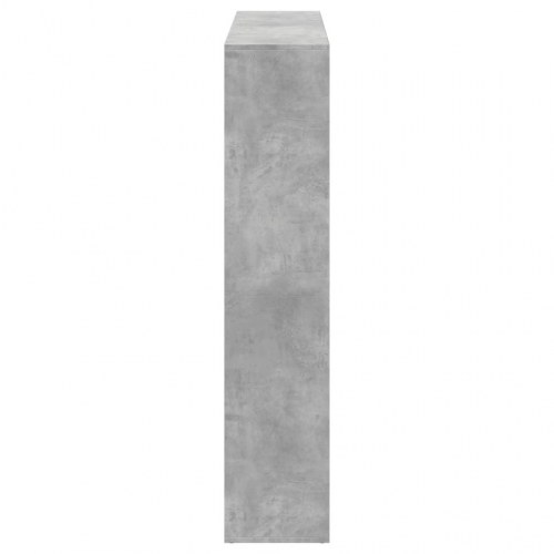 Bogreol med 16 rum - betongrå 137,5 x 29 x 137,5 cm