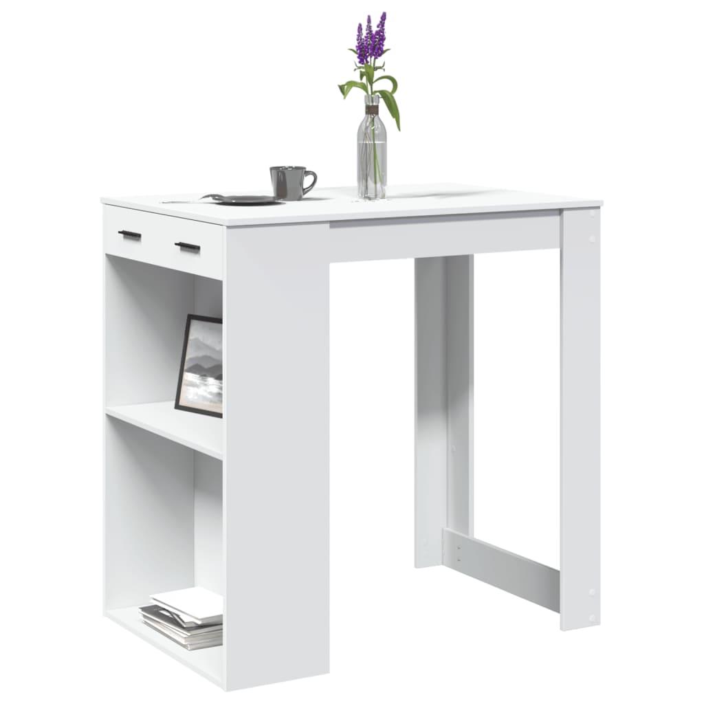 Barbord 102x70x103 5 Cm Konstrueret Træ Hvid