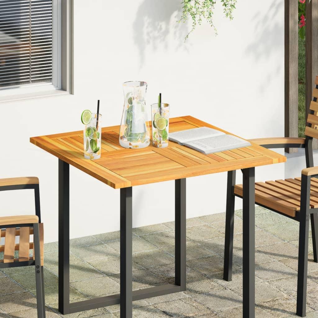 Bordplade 40X40X2 Cm Massivt Akacietræ - Firkantet / 80 cm