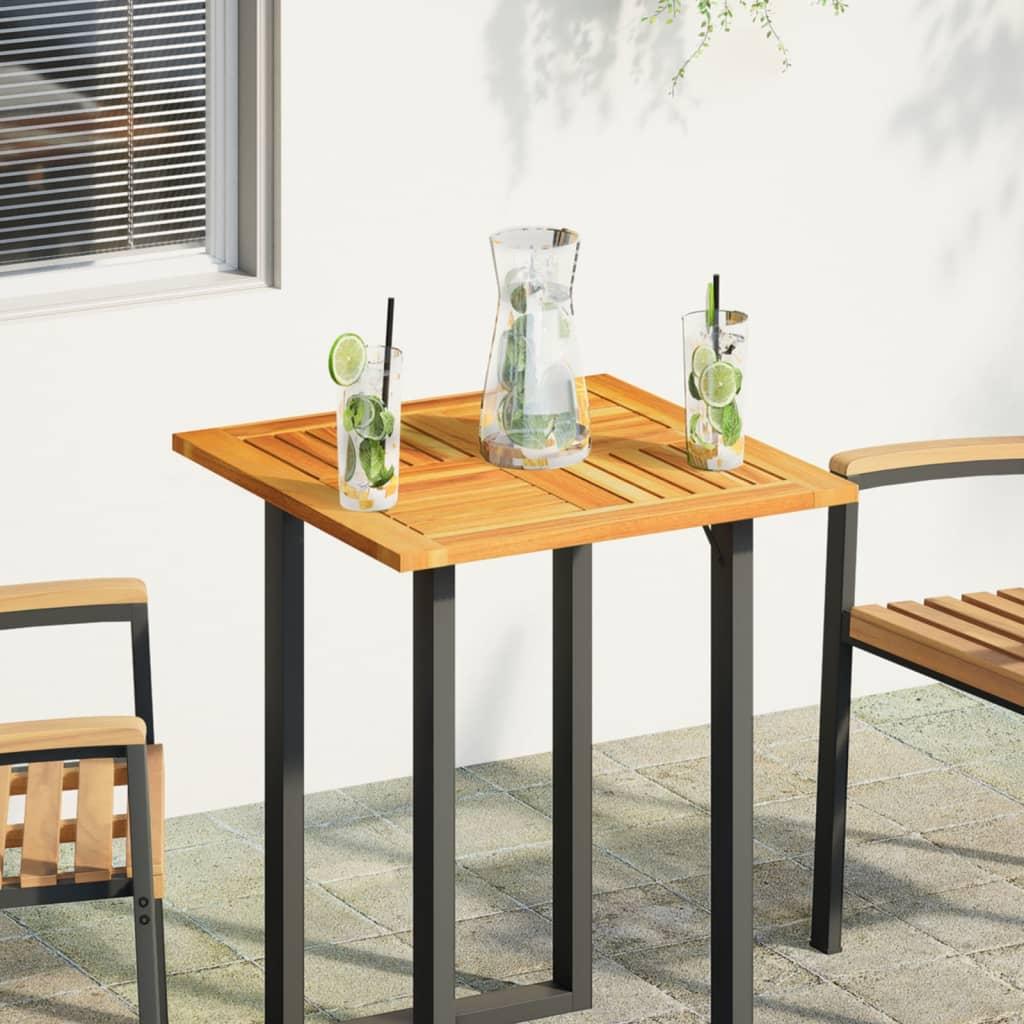 Bordplade 60x60x2 cm firkantet massivt akacietræ billede