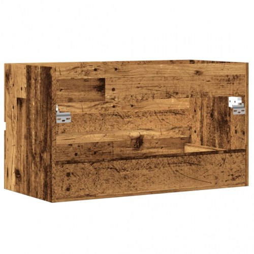 Underskab til håndvask 90x38,5x45 cm konstrueret træ antikt træ