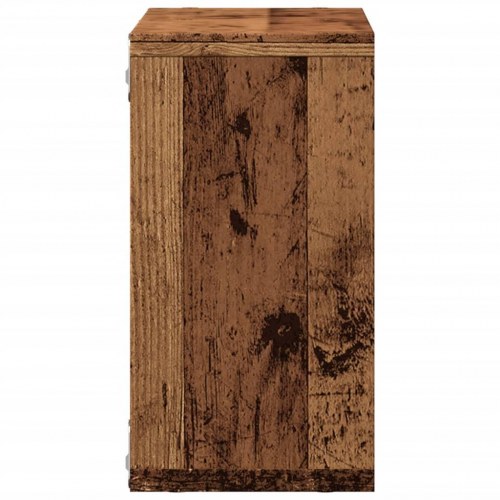 Vægskab 60x16x30 cm konstrueret træ antikt træ