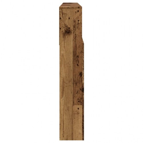 Sengegavl med opbevaring 200 x 19 x 103,5 cm - antikt træ