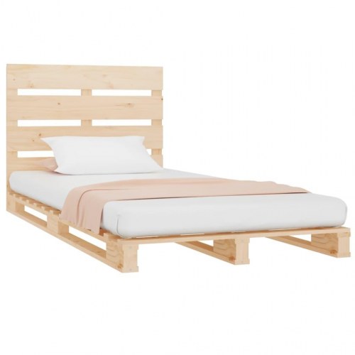 Sengeramme uden madras 90 x 200 cm i massivt fyrretræ