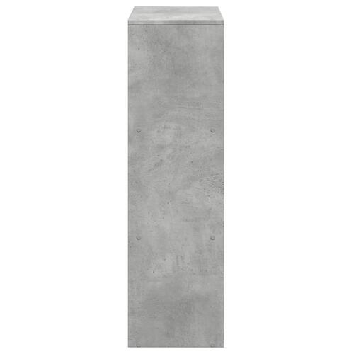 Bogreol/rumdeler 99x29x99cm 3 niveauer konstrueret træ betongrå