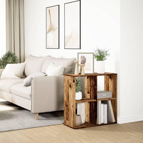 Bogreol/rumdeler 69,5 x 29 x 69,5 cm - antikt træ