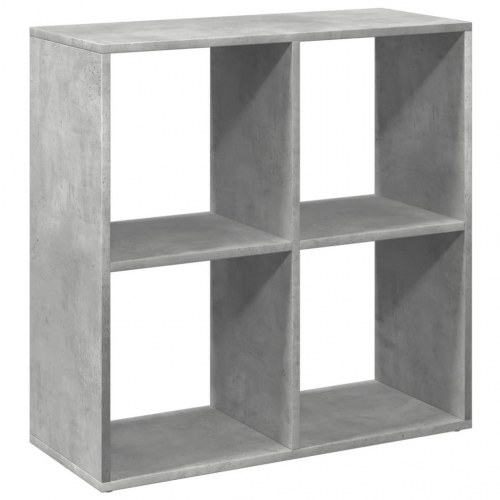 Bogreol/rumdeler i konstrueret træ 69,5 x 29 x 69,5 cm - betongrå